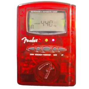 Fender MT1000 Red Translucent Digital Metronome Automatic Chromatic Music Tuner
